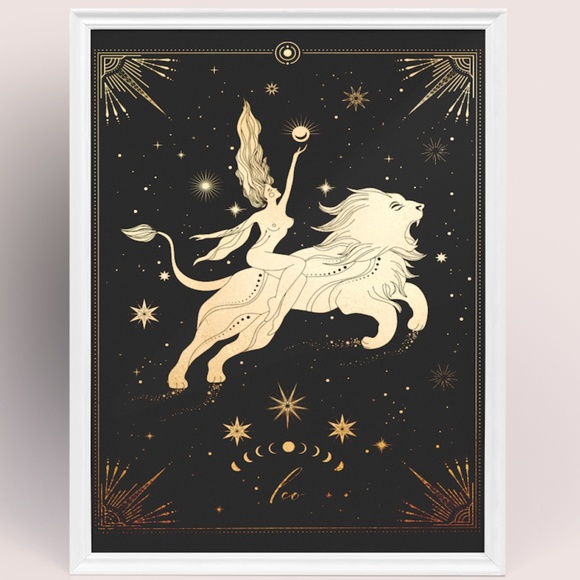 Leo Wall Art Celestial Zodiac Horoscope Illustration Print Poster Unframed - Picture 4 of 17